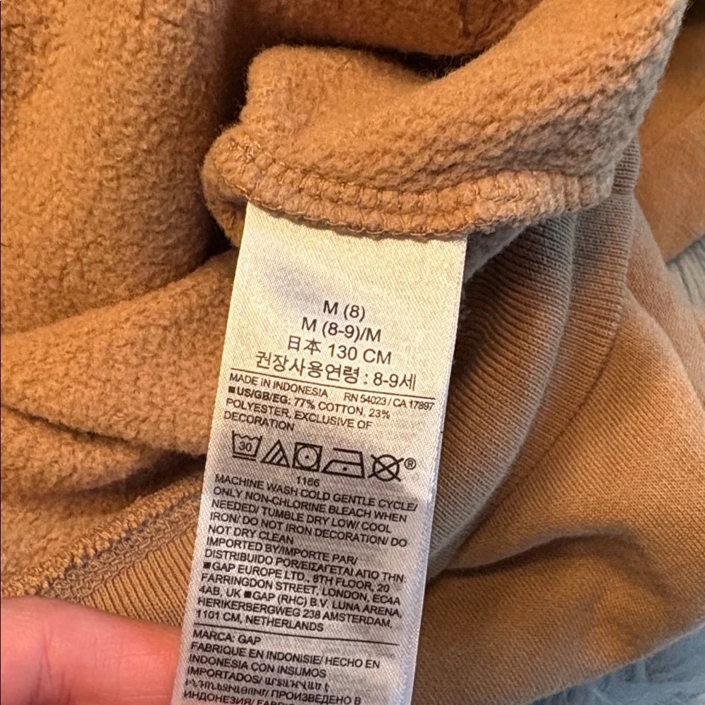 GAP Kids Caramel Brown Hoodie sz M